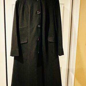 Maggie Barnes Classic Black Trench Coat